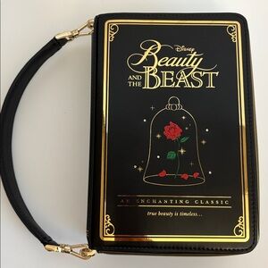Kate Spade X Disney beauty and the beast crossbody 3D bag book clutch rare rose